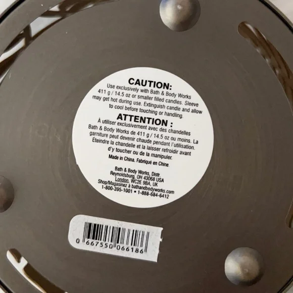 NEW Set of 2 Bath & Body Works Leaf Fall Metal Candle Holders - Picture 2 of 4